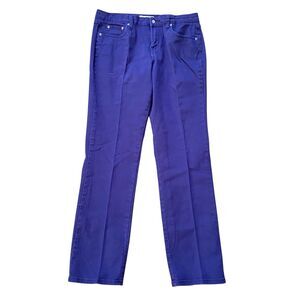 NEW Earl Jeans Straight Leg Mid Rise Size 10 (33x30) Vibrant Blue Denim Jeans